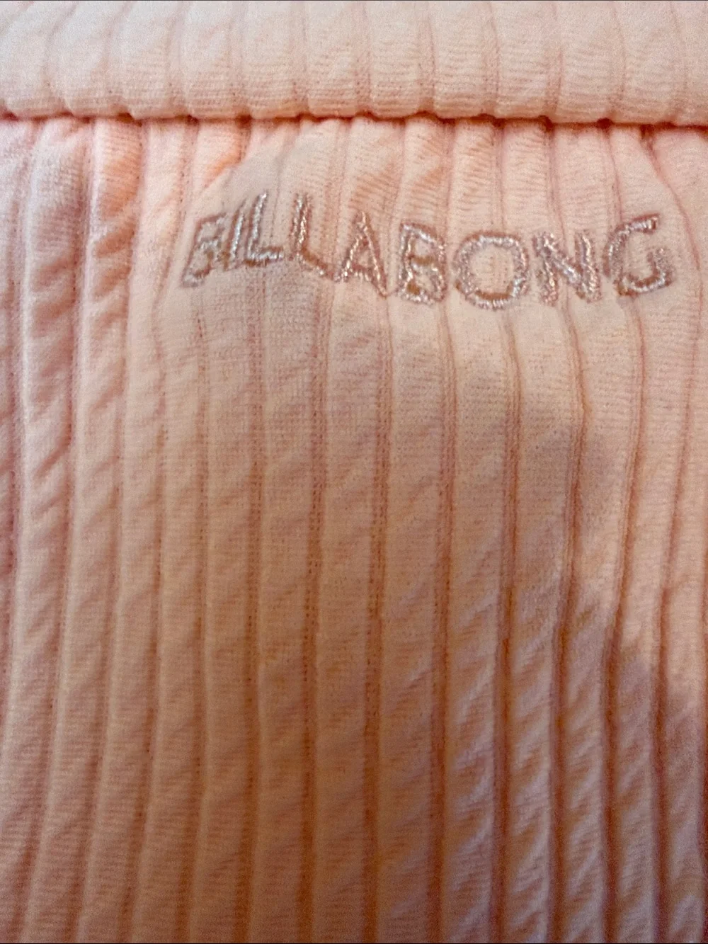 Billabong Peach Ribbed Knot-Front Bikini - Picture 4 of 5